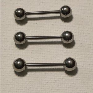 Unisex Body jewelry tongue bar